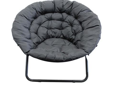 Idea Nuova Folding Oversized Saucer Chair Black.